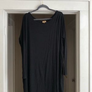 PIKO 1988 Black Dolman Sleeve T-Shirt Dress Size L